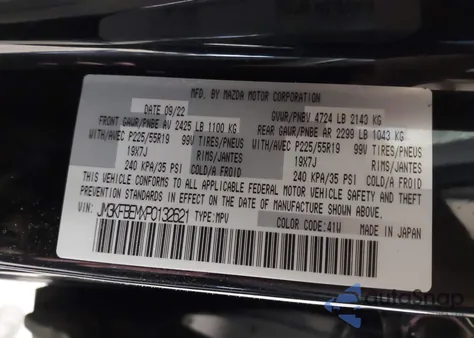 2023 Mazda Cx-5 2.5 S Premium Plus from USA, damaged, VIN JM3KFBEMXP0132621